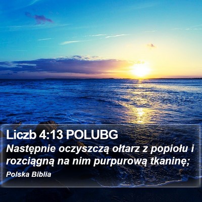 Liczb 4:13 POLUBG Bible Verse Image