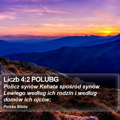 Liczb 4:2 POLUBG Bible Verse Image