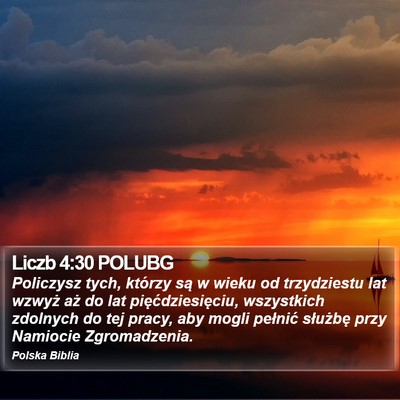 Liczb 4:30 POLUBG Bible Verse Image