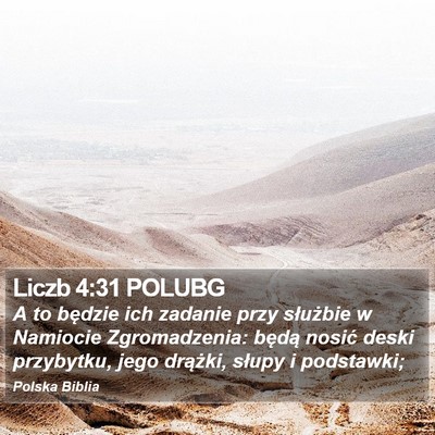 Liczb 4:31 POLUBG Bible Verse Image