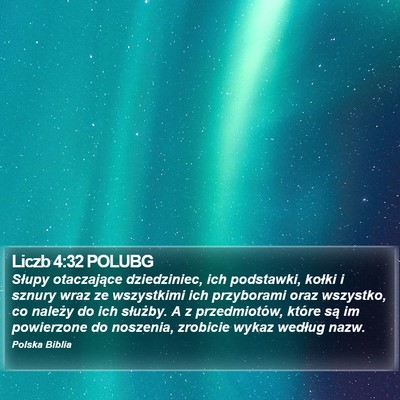 Liczb 4:32 POLUBG Bible Verse Image