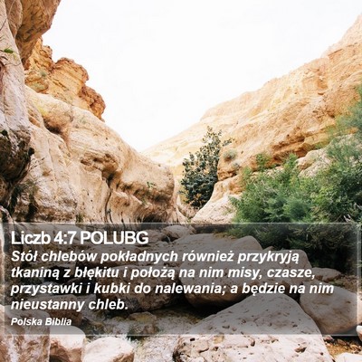 Liczb 4:7 POLUBG Bible Verse Image