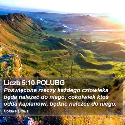 Liczb 5:10 POLUBG Bible Verse Image