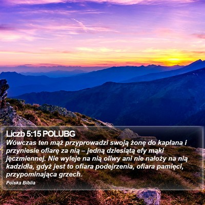 Liczb 5:15 POLUBG Bible Verse Image