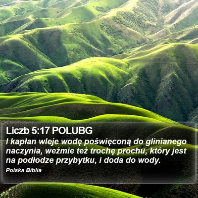 Liczb 5:17 POLUBG Bible Verse Image