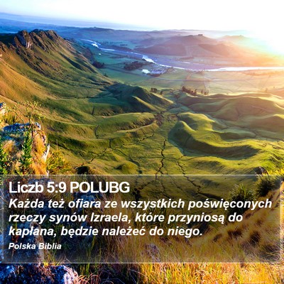 Liczb 5:9 POLUBG Bible Verse Image
