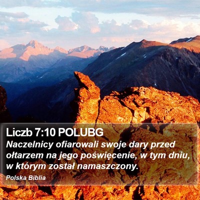 Liczb 7:10 POLUBG Bible Verse Image