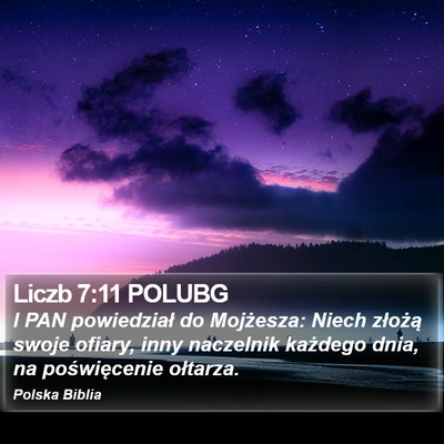 Liczb 7:11 POLUBG Bible Verse Image