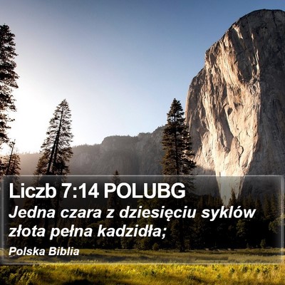 Liczb 7:14 POLUBG Bible Verse Image