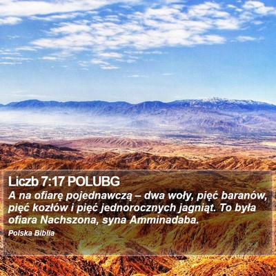 Liczb 7:17 POLUBG Bible Verse Image