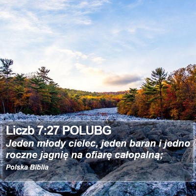 Liczb 7:27 POLUBG Bible Verse Image
