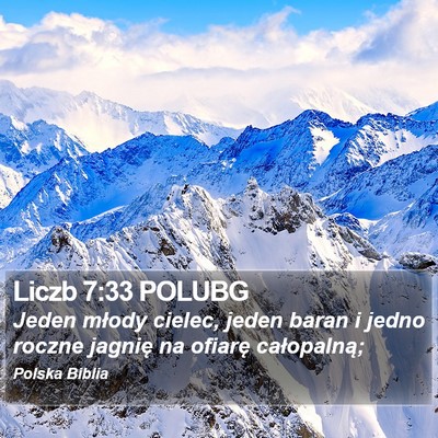 Liczb 7:33 POLUBG Bible Verse Image