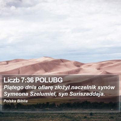 Liczb 7:36 POLUBG Bible Verse Image