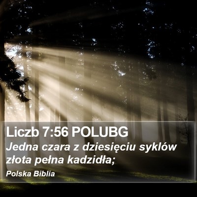 Liczb 7:56 POLUBG Bible Verse Image