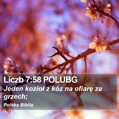 Liczb 7:58 POLUBG Bible Verse Image