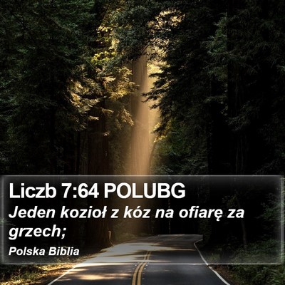Liczb 7:64 POLUBG Bible Verse Image