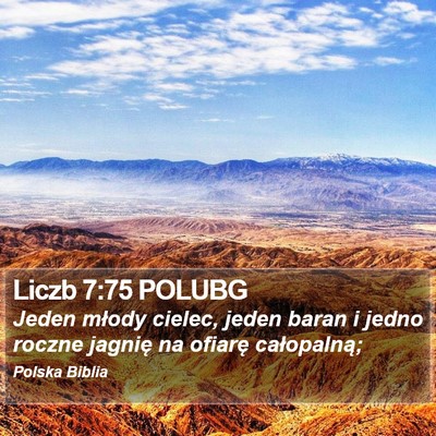 Liczb 7:75 POLUBG Bible Verse Image