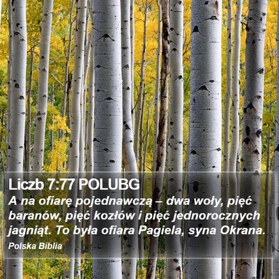 Liczb 7:77 POLUBG Bible Verse Image