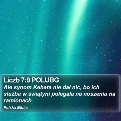 Liczb 7:9 POLUBG Bible Verse Image