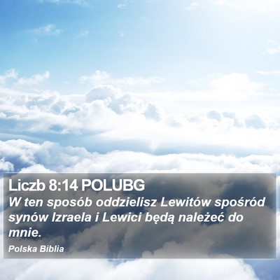 Liczb 8:14 POLUBG Bible Verse Image