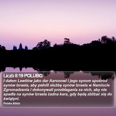 Liczb 8:19 POLUBG Bible Verse Image
