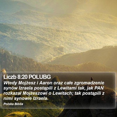 Liczb 8:20 POLUBG Bible Verse Image
