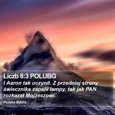 Liczb 8:3 POLUBG Bible Verse Image