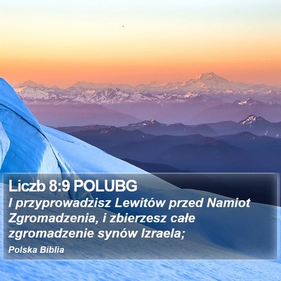 Liczb 8:9 POLUBG Bible Verse Image