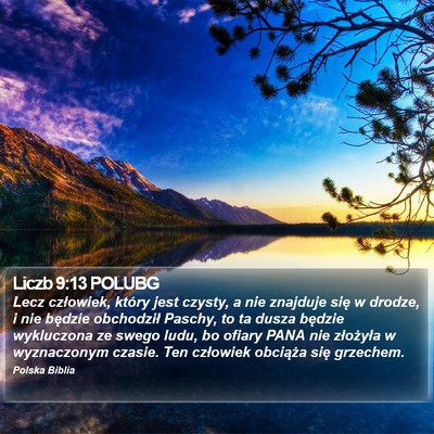 Liczb 9:13 POLUBG Bible Verse Image