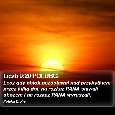 Liczb 9:20 POLUBG Bible Verse Image