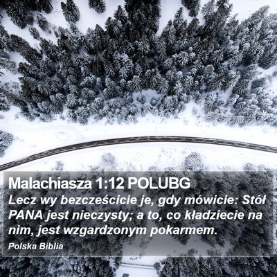 Malachiasza 1:12 POLUBG Bible Verse Image