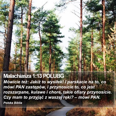 Malachiasza 1:13 POLUBG Bible Verse Image