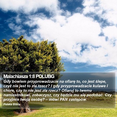 Malachiasza 1:8 POLUBG Bible Verse Image