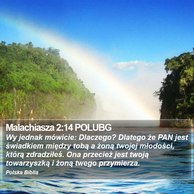 Malachiasza 2:14 POLUBG Bible Verse Image