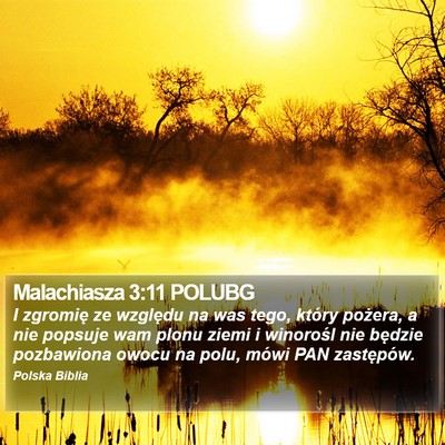 Malachiasza 3:11 POLUBG Bible Verse Image