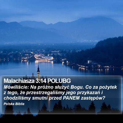 Malachiasza 3:14 POLUBG Bible Verse Image