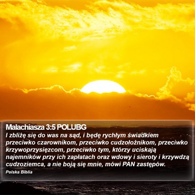 Malachiasza 3:5 POLUBG Bible Verse Image