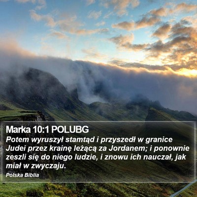 Marka 10:1 POLUBG Bible Verse Image