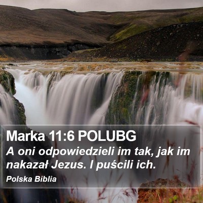 Marka 11:6 POLUBG Bible Verse Image