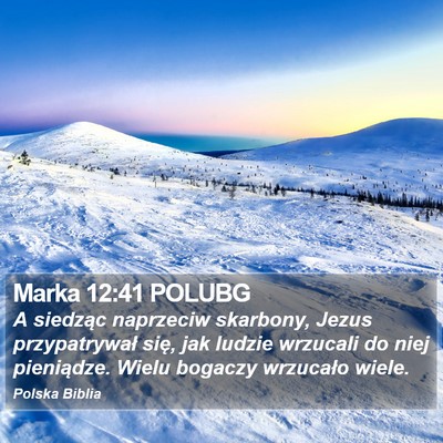 Marka 12:41 POLUBG Bible Verse Image