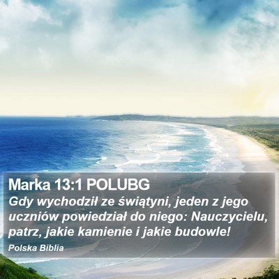 Marka 13:1 POLUBG Bible Verse Image