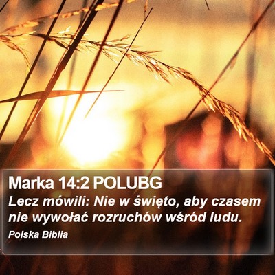 Marka 14:2 POLUBG Bible Verse Image