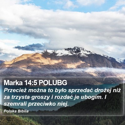 Marka 14:5 POLUBG Bible Verse Image