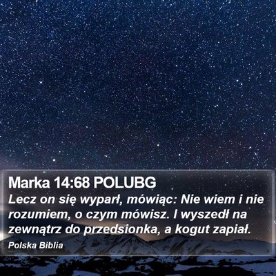 Marka 14:68 POLUBG Bible Verse Image
