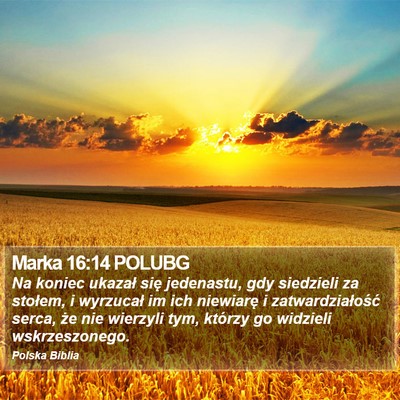 Marka 16:14 POLUBG Bible Verse Image
