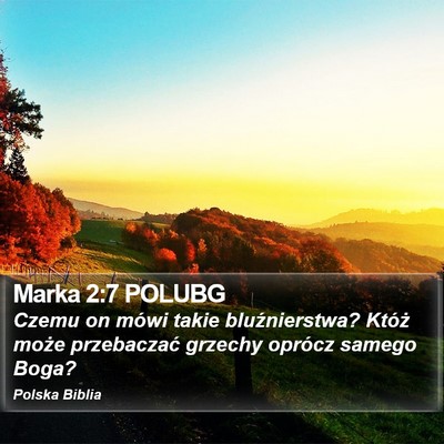 Marka 2:7 POLUBG Bible Verse Image