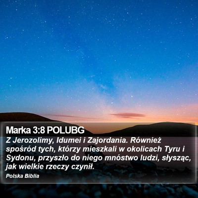 Marka 3:8 POLUBG Bible Verse Image