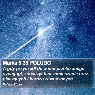 Marka 5:38 POLUBG Bible Verse Image