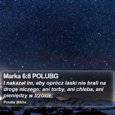 Marka 6:8 POLUBG Bible Verse Image