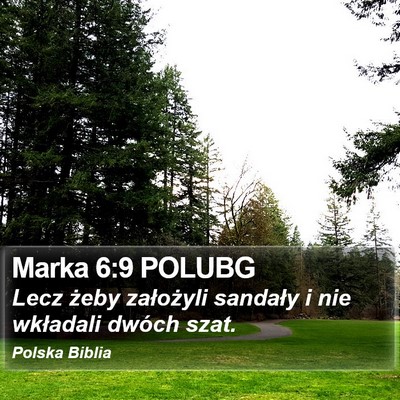 Marka 6:9 POLUBG Bible Verse Image